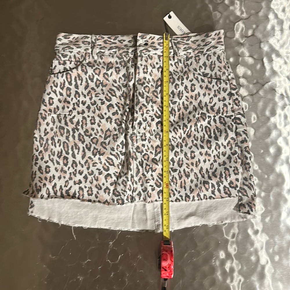 Size small Cheetah print denim skirt